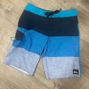 Quiksilver Men's Black and Blue Board Shorts